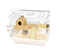 Jaula de observación de PET transparente, pequeño refugio para animales, compacto Critterbox | Carcasa ventilada Gerbil con base transparente para juegos en interiores, entrenamiento en casa, momentos