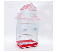 Jaula de pájaro de aviar aviario Interior/Exterior sólido Jaula de Acero Inoxidable Grande Jaula de pájaro esterán Pintado Jaula de Loro de Hierro Forjado Adecuado para Canario Amor Bird Paloma de