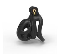 Jaula de pájaro de Silicona Multifuncional Negra, diseño Desmontable, fácil de Limpiar e Instalar - versión hiperplana - Z