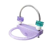 Jaula de pájaros con forma arqueada, juguete de ejercicio con flores masticables de color brillante para mascotas, loros, entretenimiento, posadera, soporte para enriquecimiento de pájaros