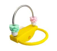 Jaula de pájaros con forma arqueada, juguete de ejercicio con flores masticables de color brillante para mascotas, loros, entretenimiento, posadera, soporte para enriquecimiento de pájaros