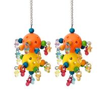 Jaula de pájaros de juguete para loros, trituradoras de juguete para escalar parques infantiles, juguete interactivo para loros que muerden y reducen el estrés