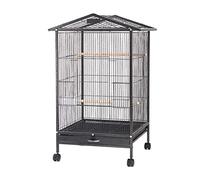 Jaula de Pájaros Jaula for Loros de Techo Grande, Jaula de cría de Fénix Negra, Jaula for pájaros, tamaño Grande, Adecuada for bandadas de pájaros, Loros Canarios Jaula para Pájaros Loro