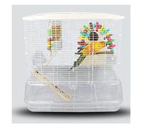 Jaula de Pájaros Jaula for pájaros, Jaula for Loros, Jaula de cría con contenedor de Comida Adecuada for periquitos, Canarios, Amor, pájaro, Loro, pajarera Transparente Jaula para Pájaros Loro