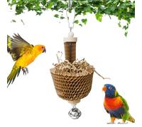 Jaula de pájaros - Juguete para triturar loros, juguete para triturar pájaros, lindo juguete multiusos para pájaros, divertido juguete para masticar multiusos, para explorar, relajarse