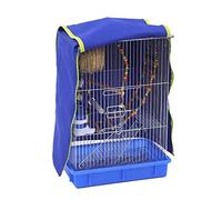 Jaula de pájaros sólida de 23.6 pulgadas, portátil, de gran tamaño, cuadrada, de alta capacidad, para colgar pájaros, portador de casa para pájaros para el hogar (jaula para pájaros + ropa de jaula)