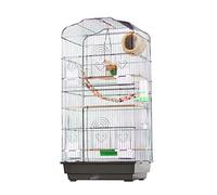 Jaula de pájaros sólida plegable de metal forjado para pájaros, pequeña, mediana y grande, para loros, pájaros, villa, aumento, cría, construcción de pájaros, jaula ornamental para pájaros de