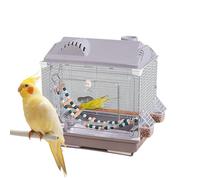 Jaula de periquitos, alambre de hierro | transportador portátil transpirable | portapájaros con jaula para pequeños periquitos, para el hogar, viajes, camping, veterinarios, visitas, Travel Co