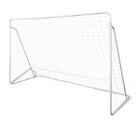 Jaula de portería de fútbol 240 x 90 x 150 cm, de acero resistente con malla de poliéster impermeable, fácil de montar para adultos y niños