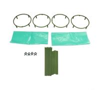 Jaula de protección de plantas vegetales, protector multifuncional para tomates, arbustos contra aves de corral, insectos del viento, cubierta verde reutilizable con marco de tubo de fibra, 24 x 55 cm