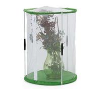 Jaula de red de mariposas, tienda de campaña de mariposa de 11.8 x 15.7 pulgadas con cremallera, cubierta plegable multifuncional para plantas para criar proyectos de ciencia de niños