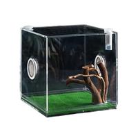 Jaula De Reptil Clara - Terrario Acrílico Para Saltar El Crecimiento De Las Arañas, 360 Grados Transparentes Pequeñas Muestras | Use Portador De Carcasa De Mascotas Pequeñas, Para Lagartos, Escarabajo