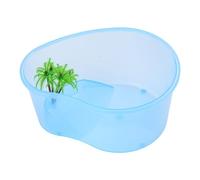 Jaula de reptiles pequeño terrario de plástico para reptiles tortugas hábitat sin cubierta transparente cuerpo ventilación