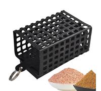 Jaula de trampa de cebo de , soporte cuadrado de metal para cebo de bagre, cesta alimentadora de , dispositivo lanzador de cebo portátil, jaula de cebo para carpas para barco, agua dulce
