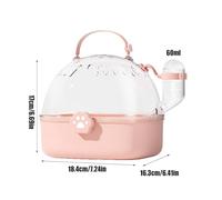 Jaula de transporte de hámster para transporte, bolsa de salida de loros - Accesorios de caja de jaula de pájaros | Vista panorámica compacta portátil transparente con botella de agua para al aire lib