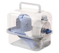 Jaula de Transporte para hámster: Estuche para Exteriores para Animales pequeños Hábitat de Viaje ventilado portátil de Duradera y Diseño de Bloqueo Seguro Ventana de visualizaci