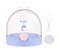 Jaula de transporte para hámster - Portador Chinchilla Jaula Pequeño Animal,Accesorio transparente con botella de agua para hurón ratón campañol,viaje camping vacaciones desplazamientos