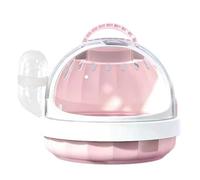 Jaula de transporte para mascotas pequeñas, cubierta ventilable, caja de transporte de plástico para mascotas, jaula de viaje para envío pequeño (rosa)