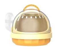 Jaula de transporte para transporte de mascotas pequeñas, cubierta ventilable, caja de transporte de plástico para mascotas, jaula de viaje para envío pequeño (amarillo)