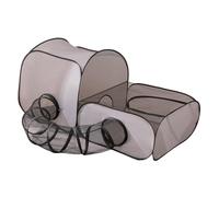 Jaula de tubo de túnel para gatos, plegable, universal, interactiva, 2 en 1, casa de juegos para hámster, perros, animales, cachorros, conejos, S - L