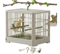 Jaula De Viaje De Pájaros - Portadores De Aves | Birdcages Para Budgiee | Transportador De Viaje De Aves | Características Del Poste De Pie | Mango Y Mango De Gancho Desmontables Po
