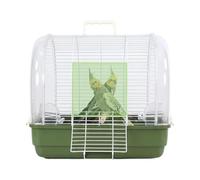 Jaula de viaje para pájaros, contenedor portátil para transporte de pájaros con asa, jaula de periquitos, para periquitos, cacatúas, canarios, pinzón inseparable, interior y exterior