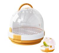 Jaula de viaje para pájaros, jaula transparente para loros, jaula transpirable, ligera bolsa de transporte con pestillo de cierre, accesorios de viaje para periquitos, loros y cacatúas, jaula segura