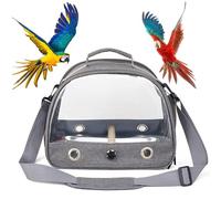 Jaula de Viaje para Portador de pájaros, Jaula para pájaros de Viaje | Bolsa de Viaje para Jaula pájaros, Portador de Loros,Bolsa portamascotas pequeña con Percha y Bandeja de pie, Jaula de pájaros