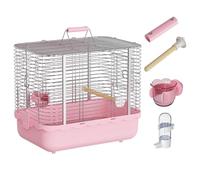 Jaula de viaje portátil para pájaros, para interiores y exteriores, para loros, canarios, tortolitos, cuáqueros