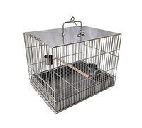 Jaula de Vuelo de Acero Inoxidable for pájaros, Jaula de baño for Loros con Taza de Comida y Palos, Adecuada for decoración de pájaros pequeños y medianos(CH)