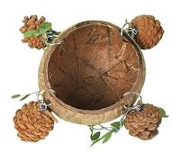 Jaula Decorativa Natural para pájaros, 200 g, casa de pájaros, Lugar de Descanso, Material Natural durabs, Seguro y no tóxico, Accesorio de Jaula para pájaros y Loros para Las Cuatro