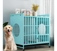 Jaula decorativa para perros y mesa de almacenamiento, casa de mascotas de estilo moderno con bandeja extraíble para decoración del hogar