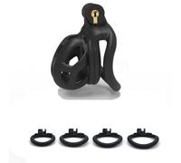 Jaula deportiva de resina negra de 4 anillas para hombre Cobra (S)
