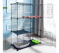 Jaula Desmontable para Gatos DIY, recinto Desmontable para Parques para Mascotas, perreras para Gatos para Interiores, Parque Infantil ensamblado para Gatitos, Jaula para Hurones (tamaño: 29