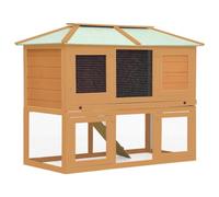 Jaula doble para animales madera 130 x 68 x 105 cm, marrón 02_0000572