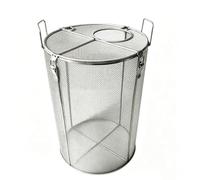 Jaula Filtro Bomba Sumergible Inox 304, Pantalla Antiobstrucción Resistente | Protector de Malla Reforzado for Bomba de Estanque Foso Pozo y Aguas Residuales Uso Exterior(32x90cm/13x35in)