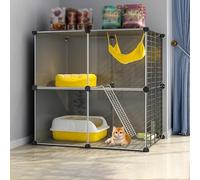 Jaula for Gatos en Interiores, Jaula Grande for Gatos, recintos for Gatos, Parque Infantil Desmontable for Gatos, jaulas for Animales pequeños, Lugar de Ejercicio Grande, Ideal for Mascotas pequeñas,