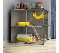 Jaula for Gatos en Interiores, Jaula Grande for Gatos, recintos for Gatos, Parque Infantil Desmontable for Gatos, jaulas for Animales pequeños, Lugar de Ejercicio Grande, Ideal for Mascotas pequeñas,