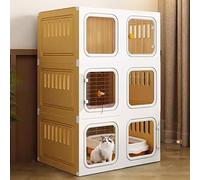 Jaula for gatos en interiores, recinto for gatos, jaula for gatos, jaula for gatos con caja de arena, parque infantil for gatos DIY, con caja de arena, jaula cerrada for gatos, for 1-2 gatos, hurón(Si