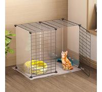 Jaula for gatos - Jaula for gatos Parque infantil Recinto for gatos Jaula for hurones de interior Jaulas for perros pequeños Perreras for gatos de interior Jaulas de metal desmontables for gatos Fácil