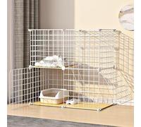 Jaula for gatos, parque infantil for gatos, casetas for gatos de interior, con caja de arena y hamaca for gatos, jaula plegable for mascotas, casa for gatos, for 1-2 gatos, hurones, chinchillas y cone