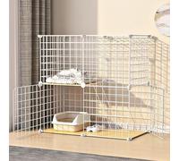 Jaula for gatos, parque infantil for gatos, casetas for gatos de interior, con caja de arena y hamaca for gatos, jaula plegable for mascotas, casa for gatos, for 1-2 gatos, hurones, chinchillas y cone