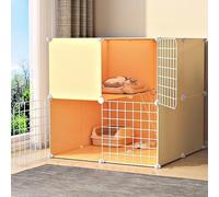 Jaula for gatos, parque infantil for gatos, casetas for gatos de interior, con caja de arena y hamaca for gatos, jaula plegable for mascotas, casa for gatos, for 1-2 gatos, hurones, chinchillas y cone