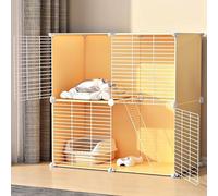 Jaula for gatos, parque infantil for gatos, casetas for gatos de interior, con caja de arena y hamaca for gatos, jaula plegable for mascotas, casa for gatos, for 1-2 gatos, hurones, chinchillas y cone