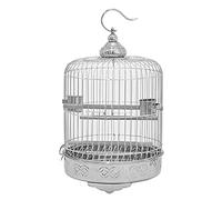 Jaula for pájaros portátil de 12 Pulgadas, Jaula for pájaros Redonda de Acero Inoxidable for Colgar en la Pared for pájaros pequeños, decoración Interior y Exterior for Fiesta de Boda