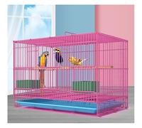 Jaula for pájaros Rectangular, Jaula for pájaros con cajón for periquitos, Accesorios for pinzones, periquitos, cacatúas, Conures, decoración de tortolitos(Pink Large)