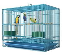 Jaula for pájaros Rectangular, Jaula for pájaros con cajón for periquitos, Accesorios for pinzones, periquitos, cacatúas, Conures, decoración de tortolitos(Blue Large)