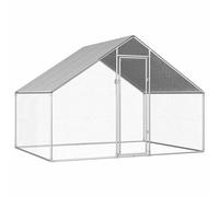 Vidaxl jaula gallinero de exterior de acero galvanizado 2,75x2x1,92 m