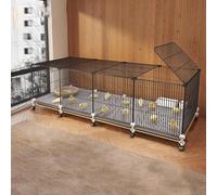 Jaula Gallinero para Exterior 10 Gallinas Amplio Espacio, Gallinero Exterior Grande Metalico Sólido y Robusto, Fácil de Limpiar y Montar(140 * 35 * 47cm)