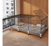 Jaula Gallinero para Exterior 10 Gallinas Amplio Espacio, Gallinero Exterior Grande Metalico Sólido y Robusto, Fácil de Limpiar y Montar(105 * 35 * 47cm)